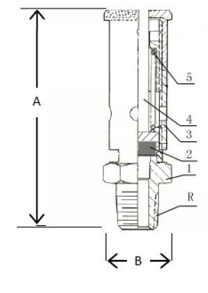 AK28X黄铜带拉环空压机安全阀结构图