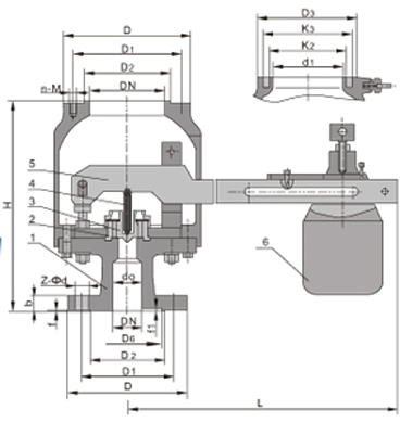 GA42杠杆安全阀结构图