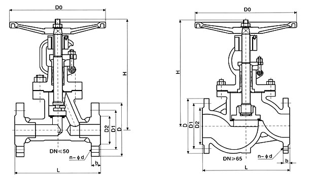 低温闸阀结构图