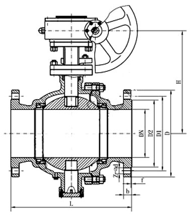 固定式球阀结构图