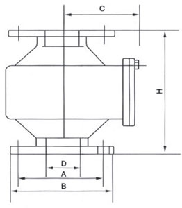 ZGB-2抽屉式波纹阻火器结构图