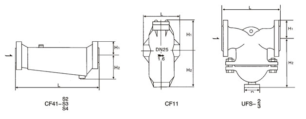 CF41、CF11、UFS型汽水分离器结构图