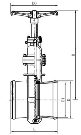 水封闸阀结构图