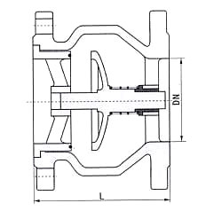HC41X消声止回阀结构图