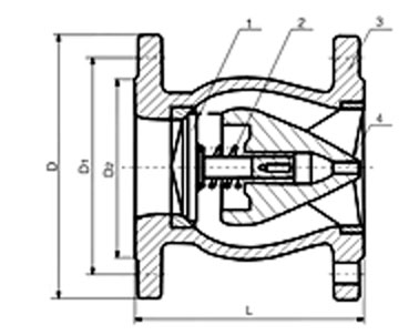 HC42X,DRVZ静音止回阀结构图
